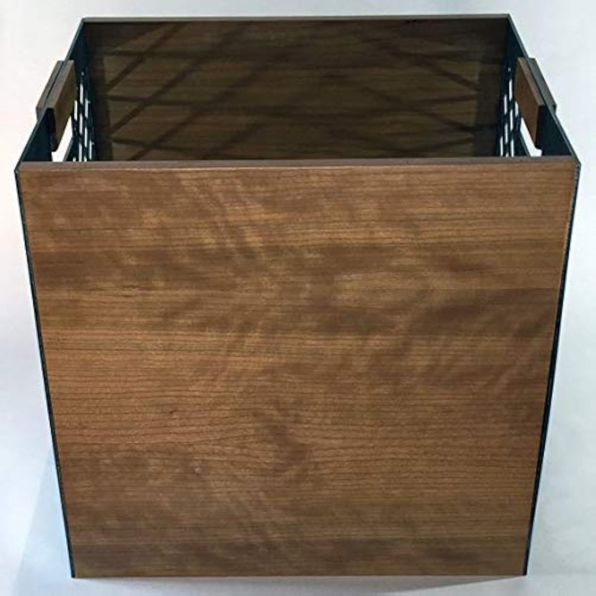 Vinyl Record Storage Crate in Cherry Finish